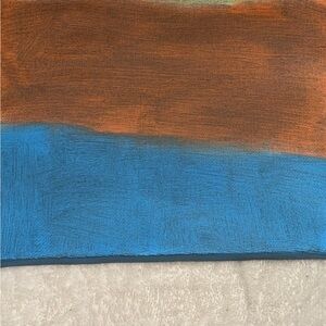 Abstract Blue and Brown Canvas Art